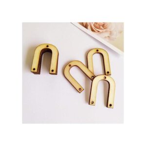 Pendientes de madera natural de corte láser sin terminar