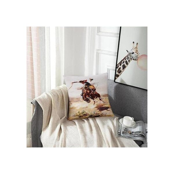 Emvency Funda de almohada vintage Wild West Cowboy On