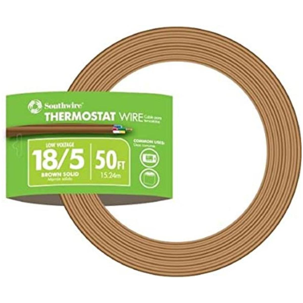 Southwire 64169622 Cable de termostato de 5 conductores.