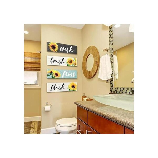 4 letreros decorativos de pared de baño cepillo de_4