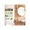4 letreros decorativos de pared de baño cepillo de_6