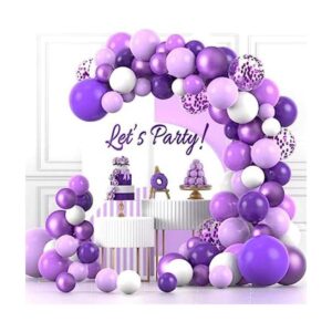 Kit de arco de guirnalda de globos morados 122 unidades_1