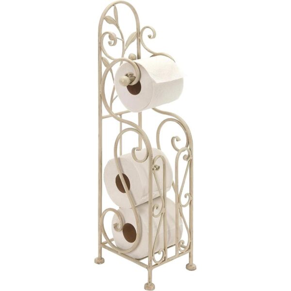 Soporte Deco 79 de metal para papel higiénico color blanco