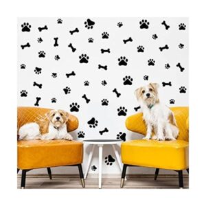 76 calcomanías con estampado de pata de perro decoración