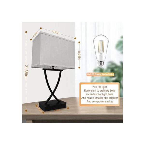 OYedis Lámpara de mesa de control táctil regulable de 3_2