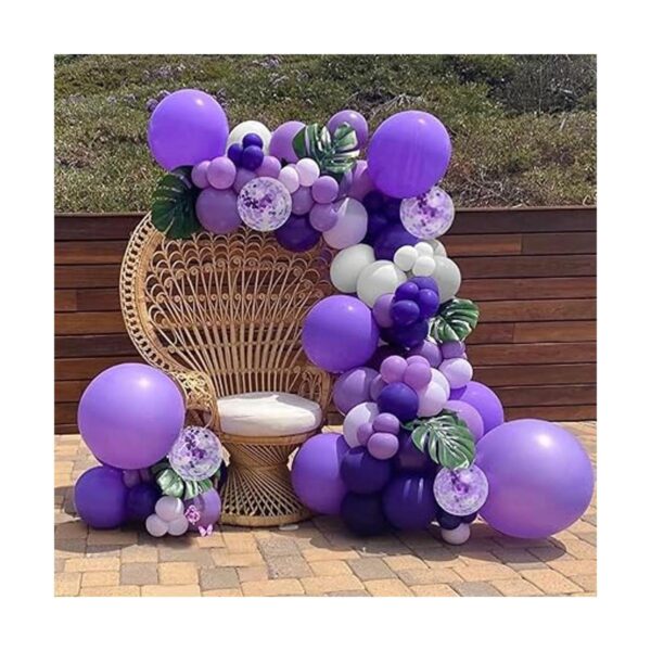 Kit de arco de guirnalda de globos morados 122 unidades_4