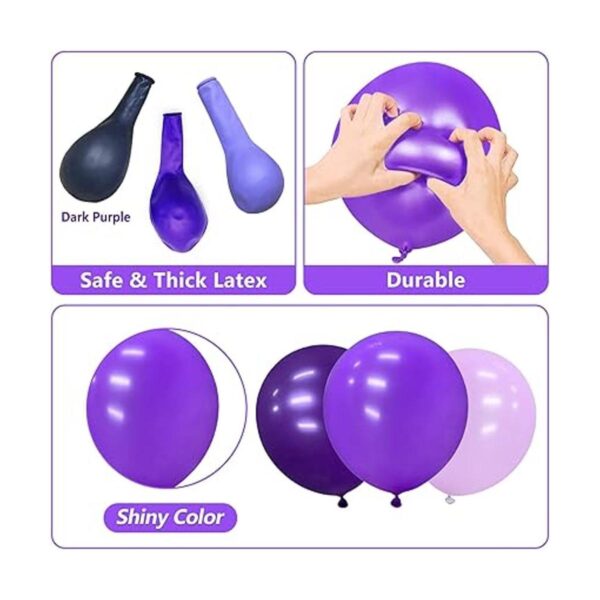 Kit de arco de guirnalda de globos morados 122 unidades_2