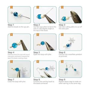 SUNNYCLUE 1 caja DIY 10 pares de abalorios de copo de