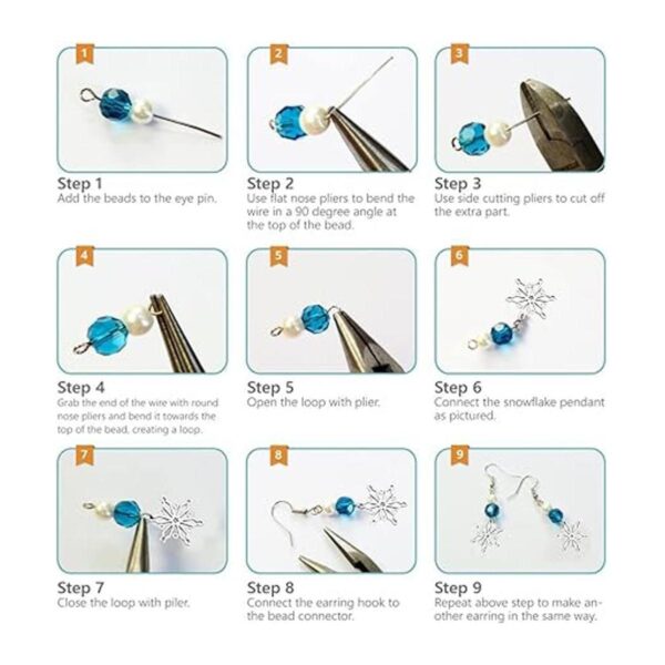 SUNNYCLUE 1 caja DIY 10 pares de abalorios de copo de