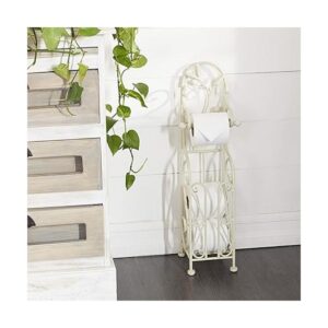 Soporte Deco 79 de metal para papel higiénico color blanco