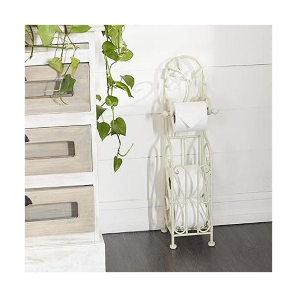 Soporte Deco 79 de metal para papel higiénico color blanco