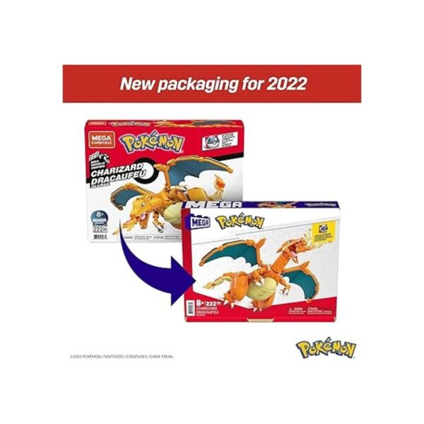 MEGA Juego de construcción Pokémon Charizard con 222_6