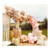 Kit de guirnalda de globos bohemios de color rosa