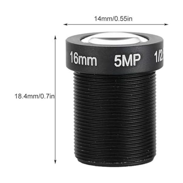 Lente focal fija de 0.630 in cámara de seguridad de 5 MP_2