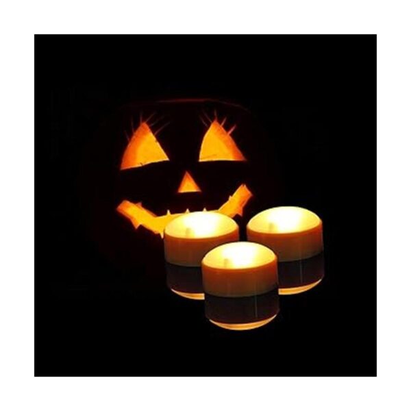 Paquete de 3 luces LED de calabaza con mando a distancia y_2