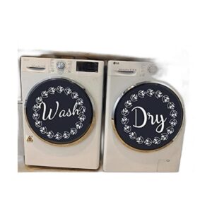 Pegatinas para decoración de lavandería Wash Dry
