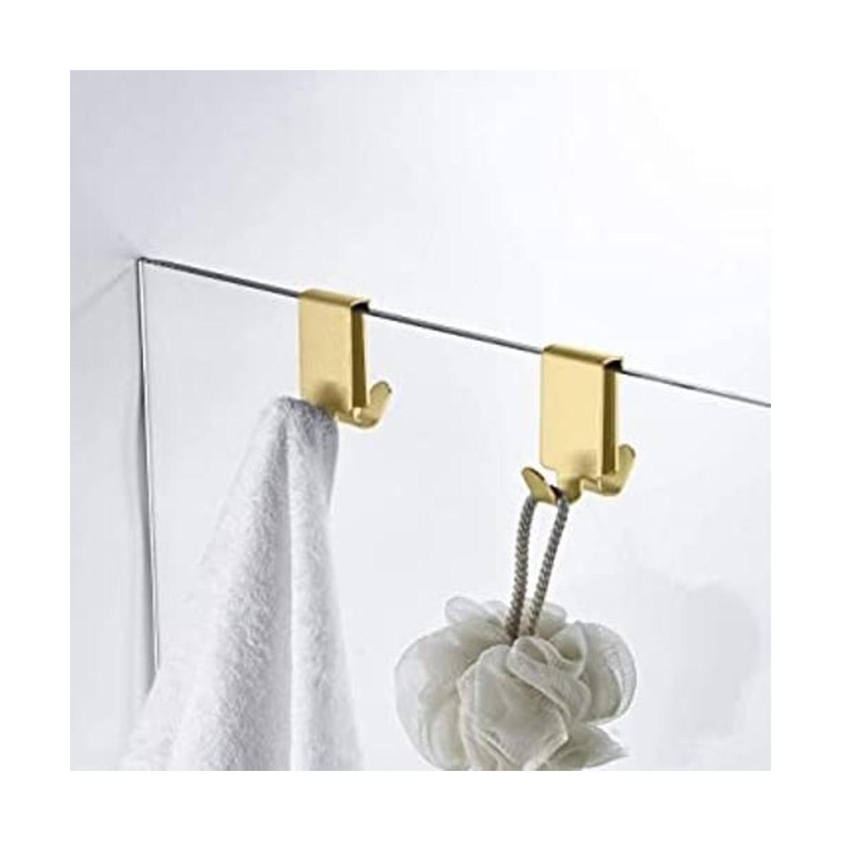 Ganchos dobles para puerta de ducha de cristal ganchos