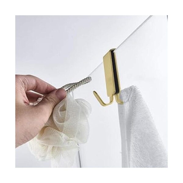 Ganchos dobles para puerta de ducha de cristal ganchos