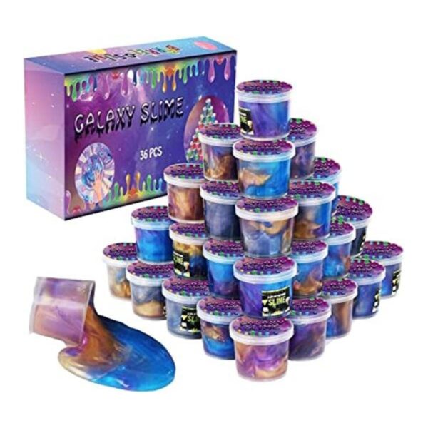 Paquete de 36 paquetes de Galaxy Putty Slime recuerdo de_1