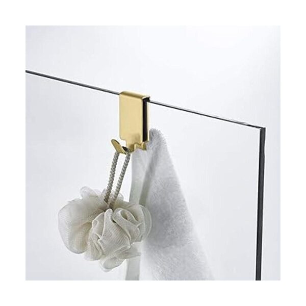 Ganchos dobles para puerta de ducha de cristal ganchos
