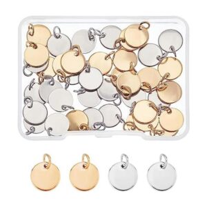 SUPERFINDINGS 40 dijes redondos planos de acero inoxidable