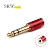 SKW Adaptador de audio estéreo hembra 0.250 in macho a_3