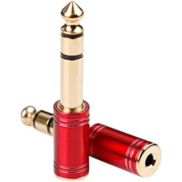 SKW Adaptador de audio estéreo hembra 0.250 in macho a_1