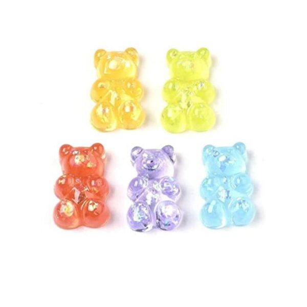 Cabujones de oso de goma coloridos Resina_1