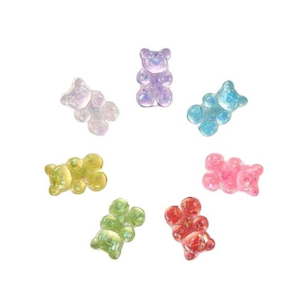 Cabujones de oso de goma coloridos Resina_2