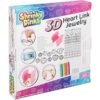 Juego de joyas con eslabones de corazón en 3D de la marca_2