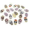 Honbay 24pcs esmalte aleación cráneo encantos colgantes