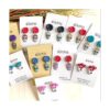 Honbay 24pcs esmalte aleación cráneo encantos colgantes