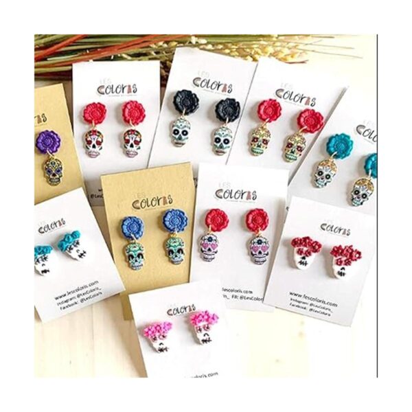 Honbay 24pcs esmalte aleación cráneo encantos colgantes