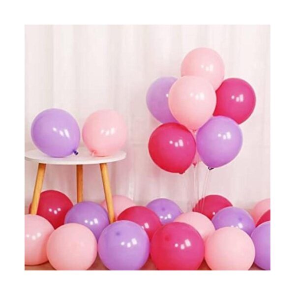 Paquete de 100 globos de color rosa y morado de 12_1