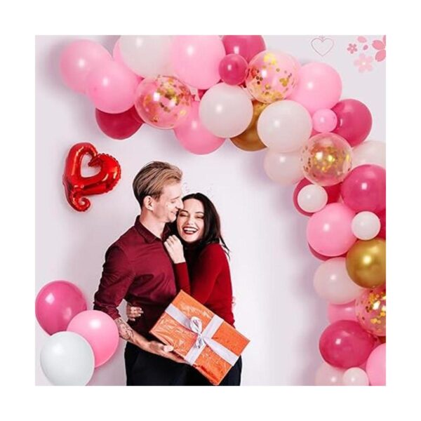 Styirl Kit de arco de globos rosa intenso 110 globos de_5