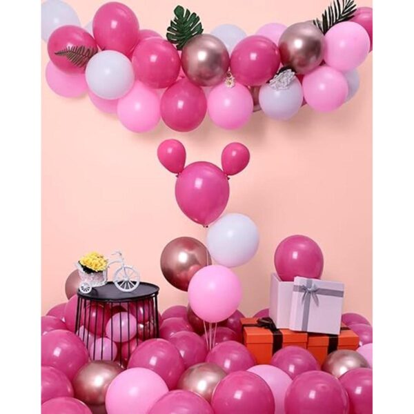 Styirl Kit de arco de globos rosa intenso 110 globos de_4