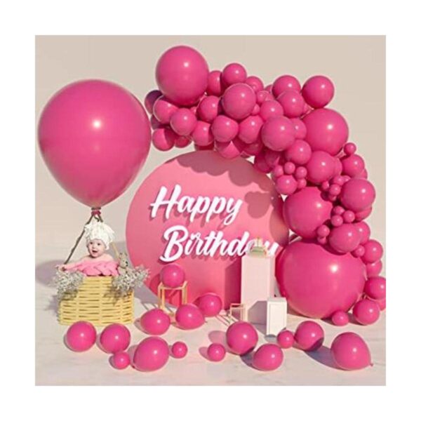 Styirl Kit de arco de globos rosa intenso 110 globos de_1