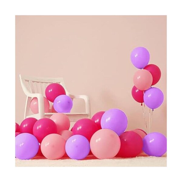 Paquete de 100 globos de color rosa y morado de 12_2
