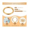 Chalyna 20 anillos de oro de metal dorado para exhibición