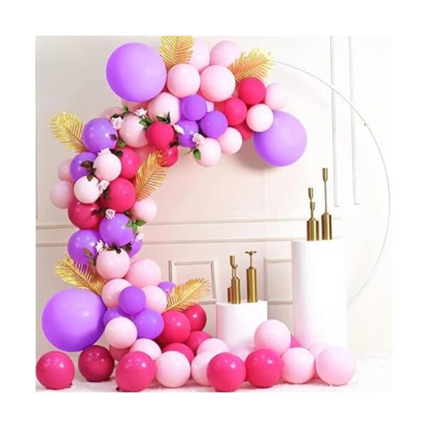 Paquete de 100 globos de color rosa y morado de 12_5