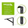 Decko Soporte resistente para repisa 49144 de 10.5_4