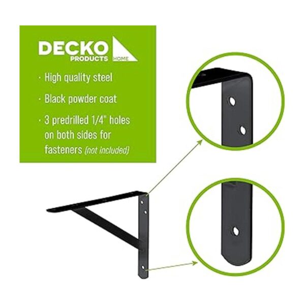 Decko Soporte resistente para repisa 49144 de 10.5_4