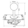 Sanwa JLFTP8YT Joystick Sanwa Kit de 8 botones OBSF30