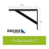 Decko Soporte resistente para repisa 49144 de 10.5_5