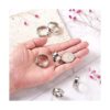 Pandahall 6 anillos de acero inoxidable de tamaño 712 con_6