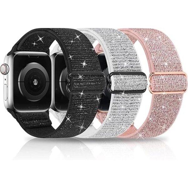Paquete de 3 correas elásticas brillantes compatibles con_1