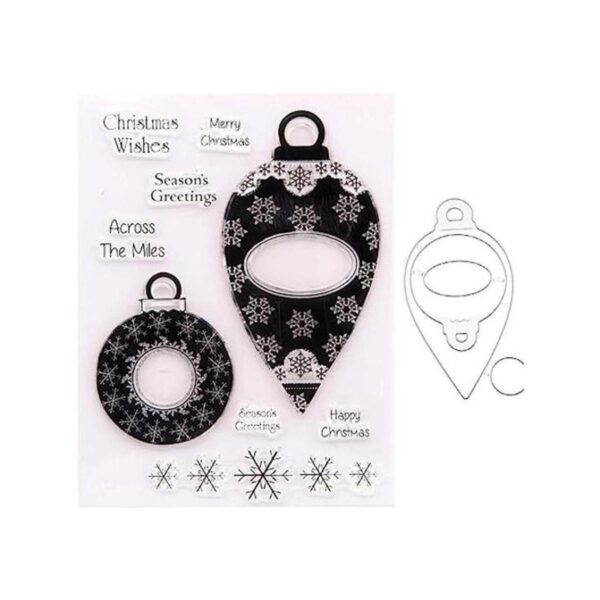 Christmas Sayings Greetings Baubles copos de nieve líneas_1