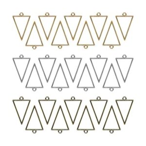 60 bandejas de colgantes triangulares de bisel abierto