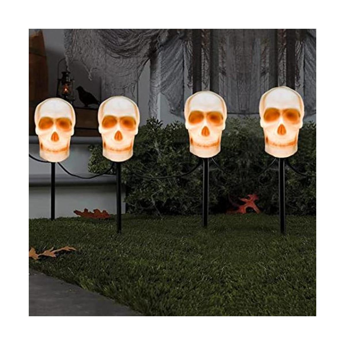 Luces de estaca C7 de Halloween con forma de calavera de 7