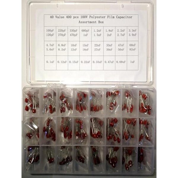 100 V Polyester Film Capacitor Assorted Kit 40 Valores_2